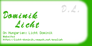 dominik licht business card